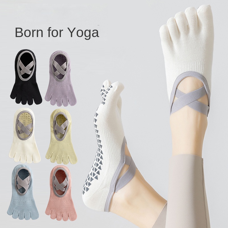 Pilates Yoga &A - Women Non-Slip Five-Toe Yoga Socks, Breathable