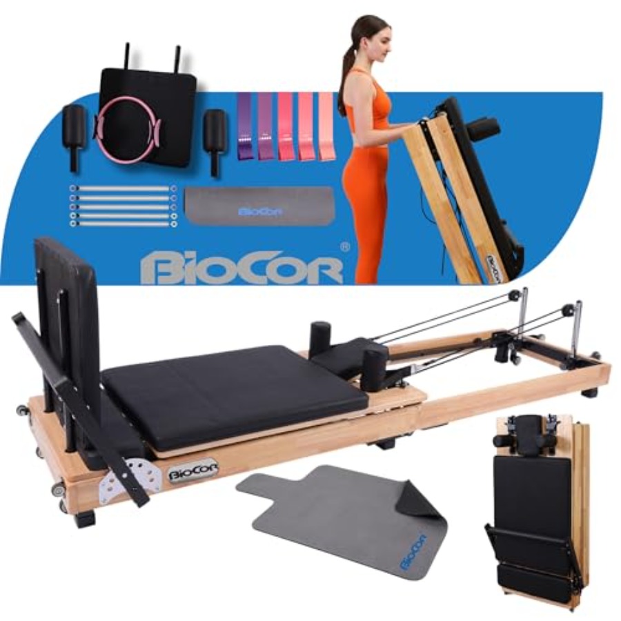 Pilates Yoga Ring Exercises - MAX4.0 Pilates Reformer Wood Home Workout