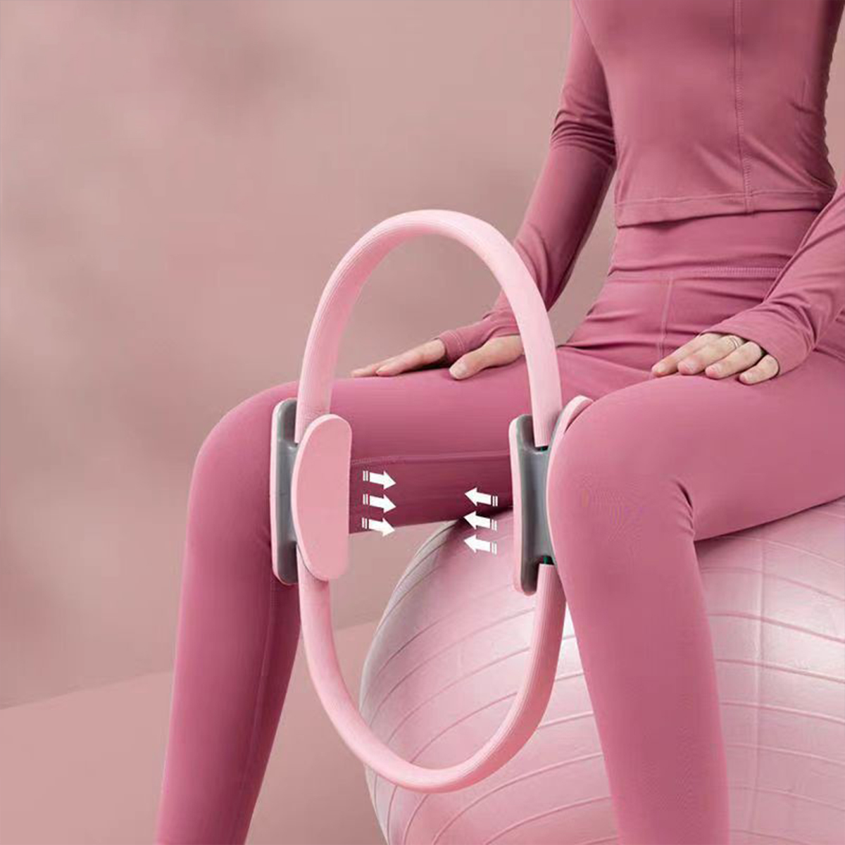 Pilates Yoga Ring Exercises - Yoga Fitness Ring Circle Pilates Women