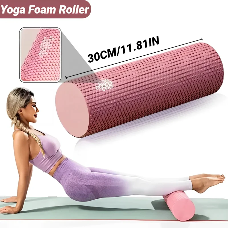 Home Pilates Yoga - Hexagonal Yoga Roller: EVA Foam Cylinder