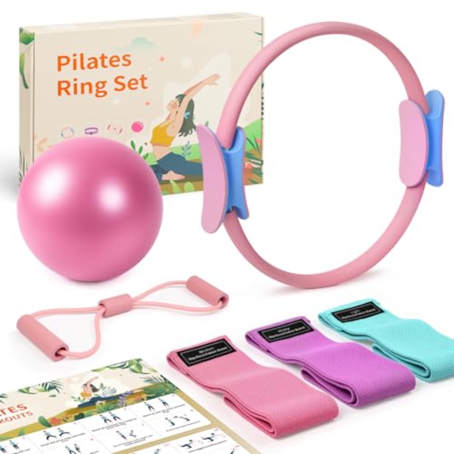 Pilates Yoga Workout At Home - Pilates Ring Equipment Kit at Home