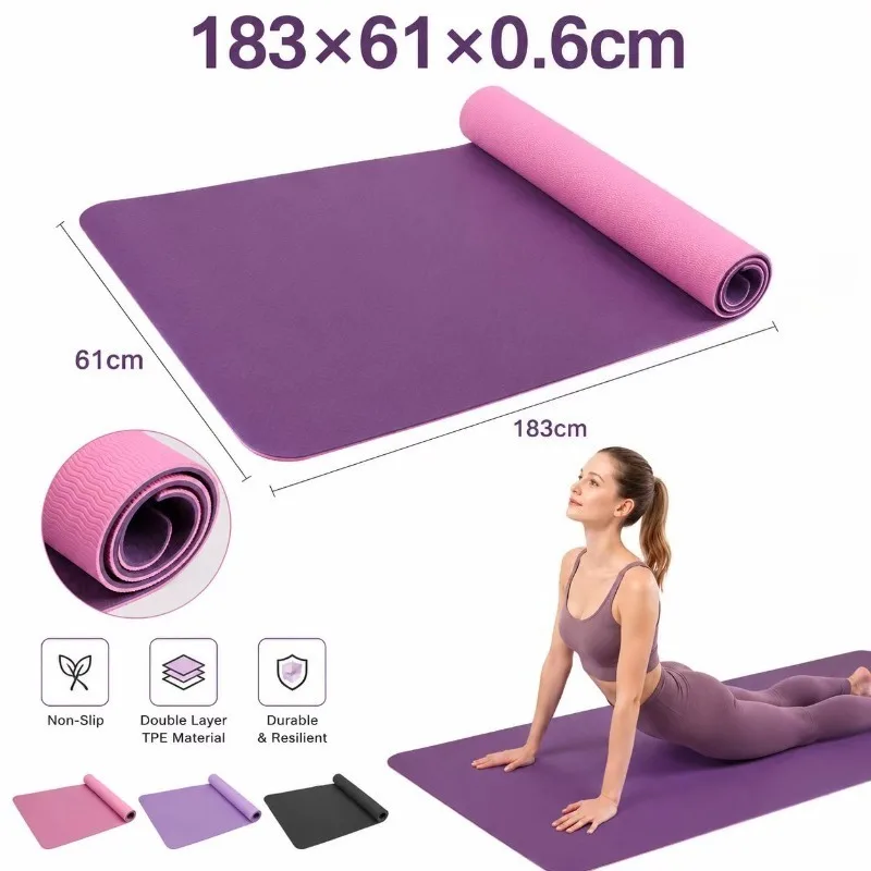 Pilates Yoga &A - Yoga Mats Anti-slip Sport Fitness Mat