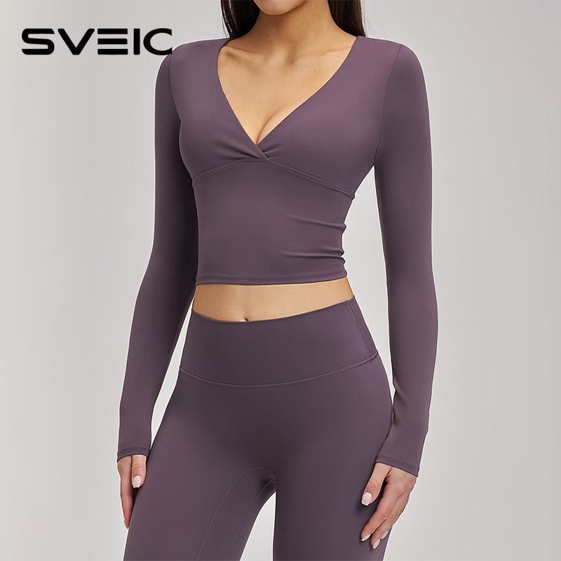 SVEIC Yoga Long Sleeve V Neck  – Pilates V Yoga recenzja i cena
