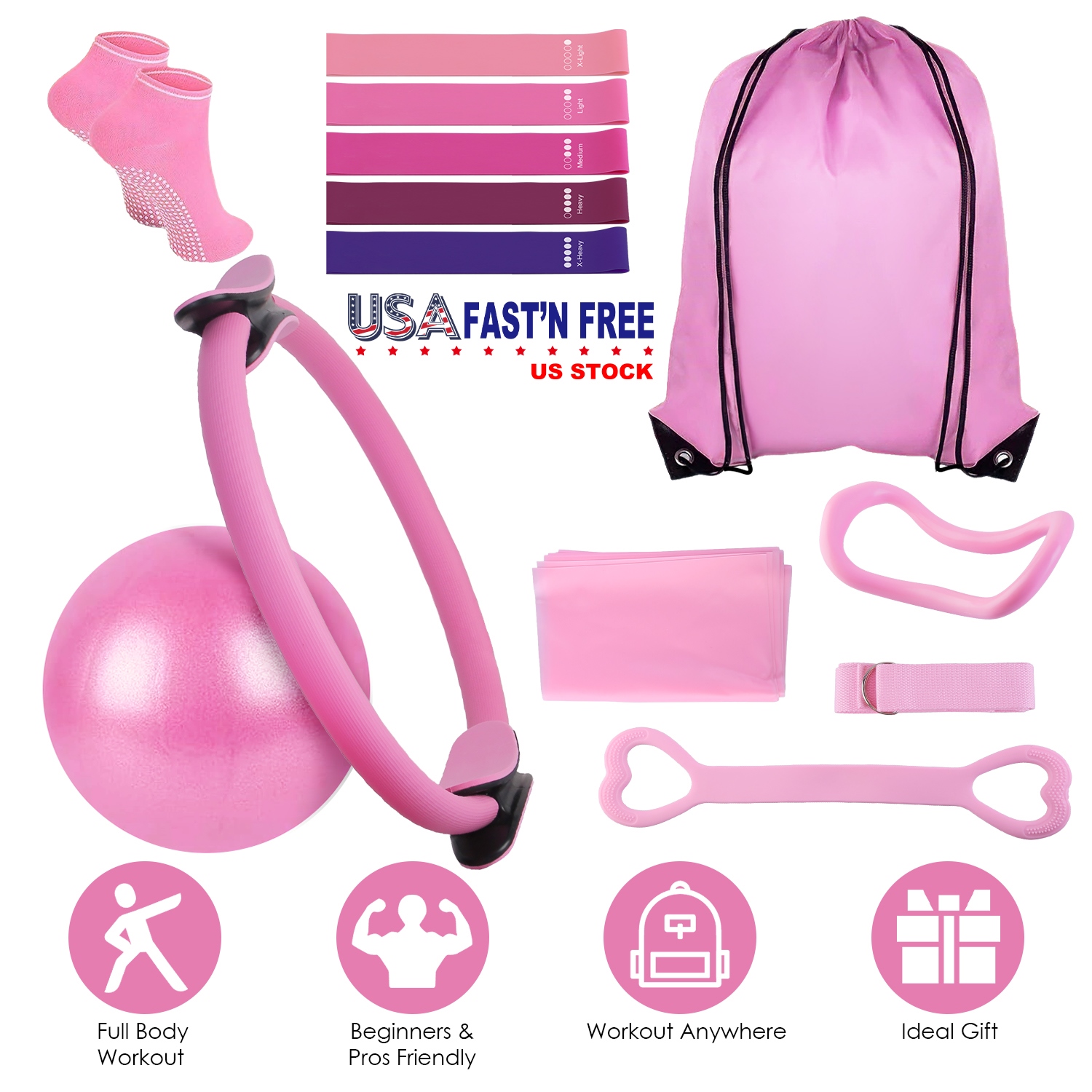 USA STOCK 14Pcs Pilates Ring E – Pilates Toning Ball recenzja i cena
