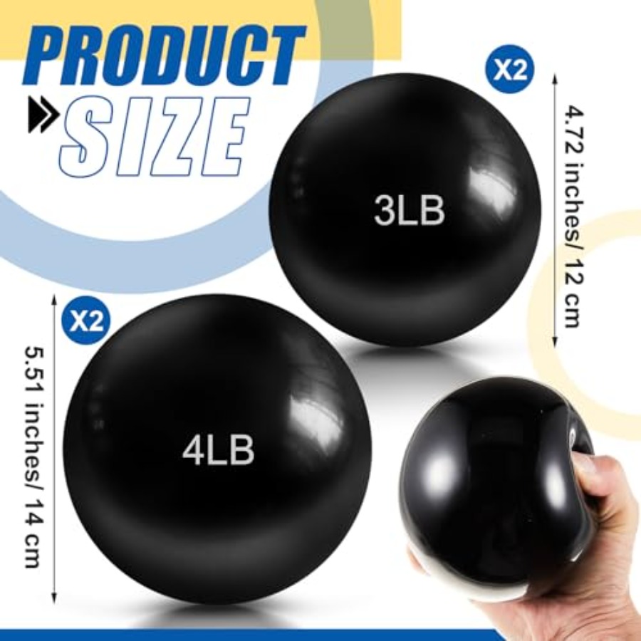 4 Pcs 2lb 3lb 3lb 4lb Weighted – Pilates Toning Ball recenzja i cena