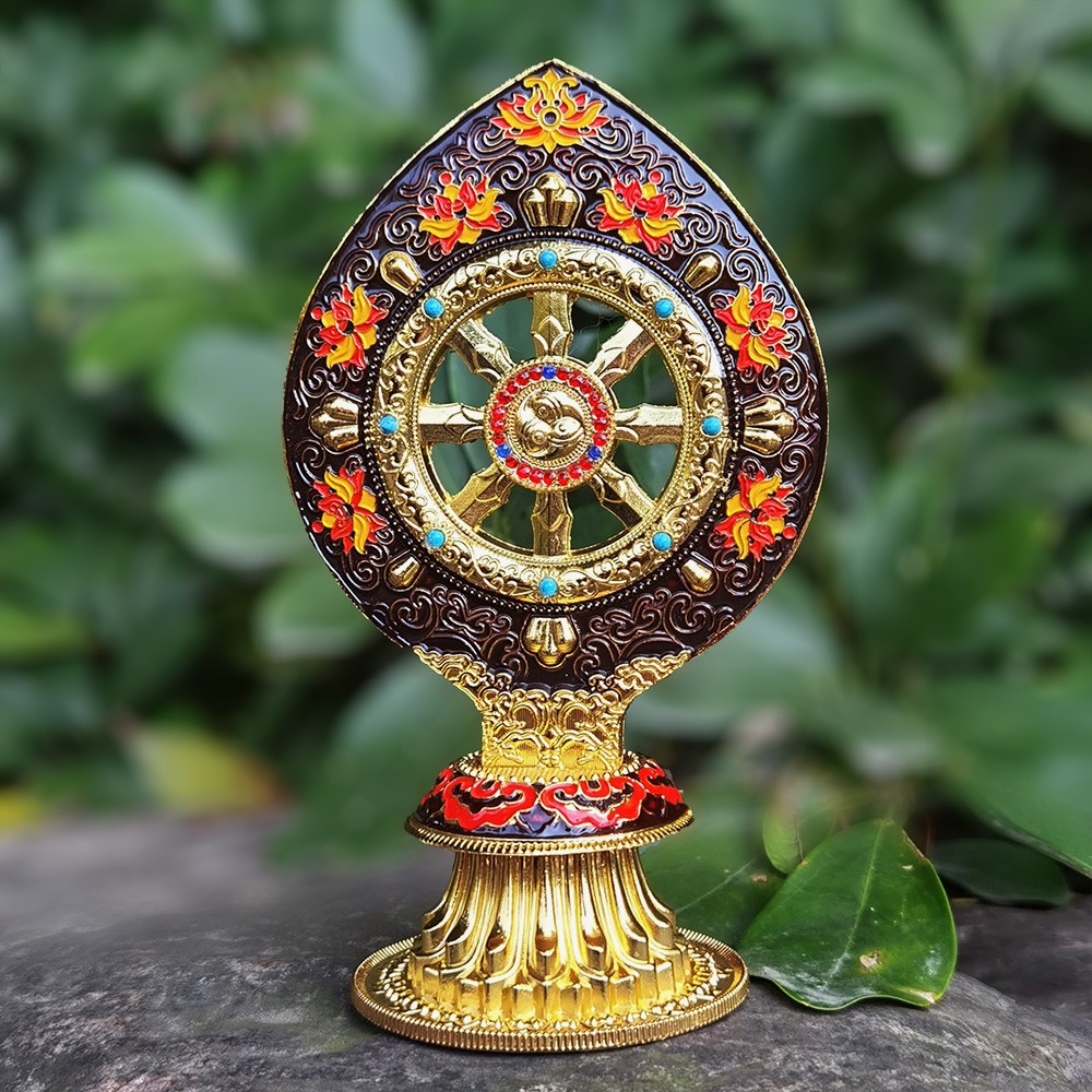 Tibetan Dharma Wheel Decor for – Yoga Wheel Dharma recenzja i cena