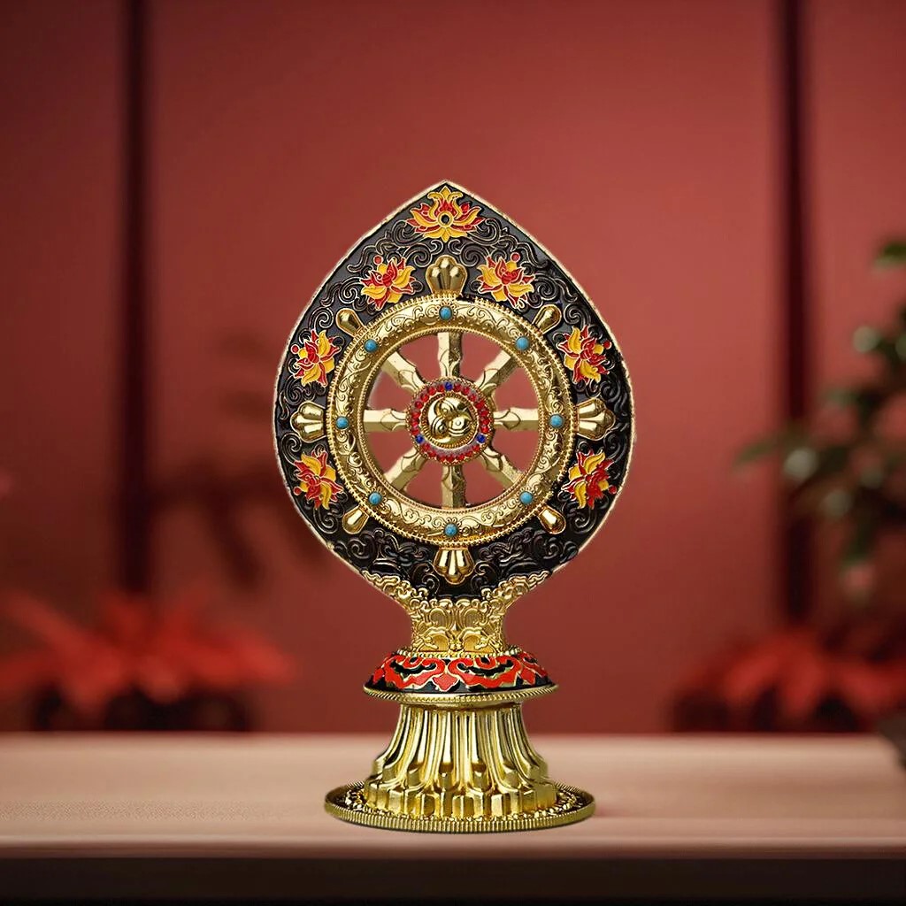 Tibetan Dharma Wheel Decor for – Yoga Wheel Dharma recenzja i cena