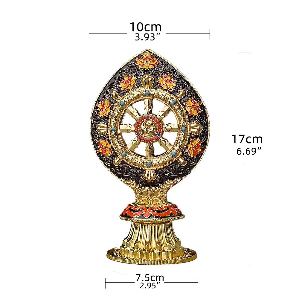 Tibetan Dharma Wheel Decor for – Yoga Wheel Dharma recenzja i cena