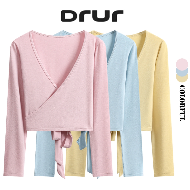 DRUR Long Sleeve Wrap Yoga Top – Pilates V Yoga recenzja i cena