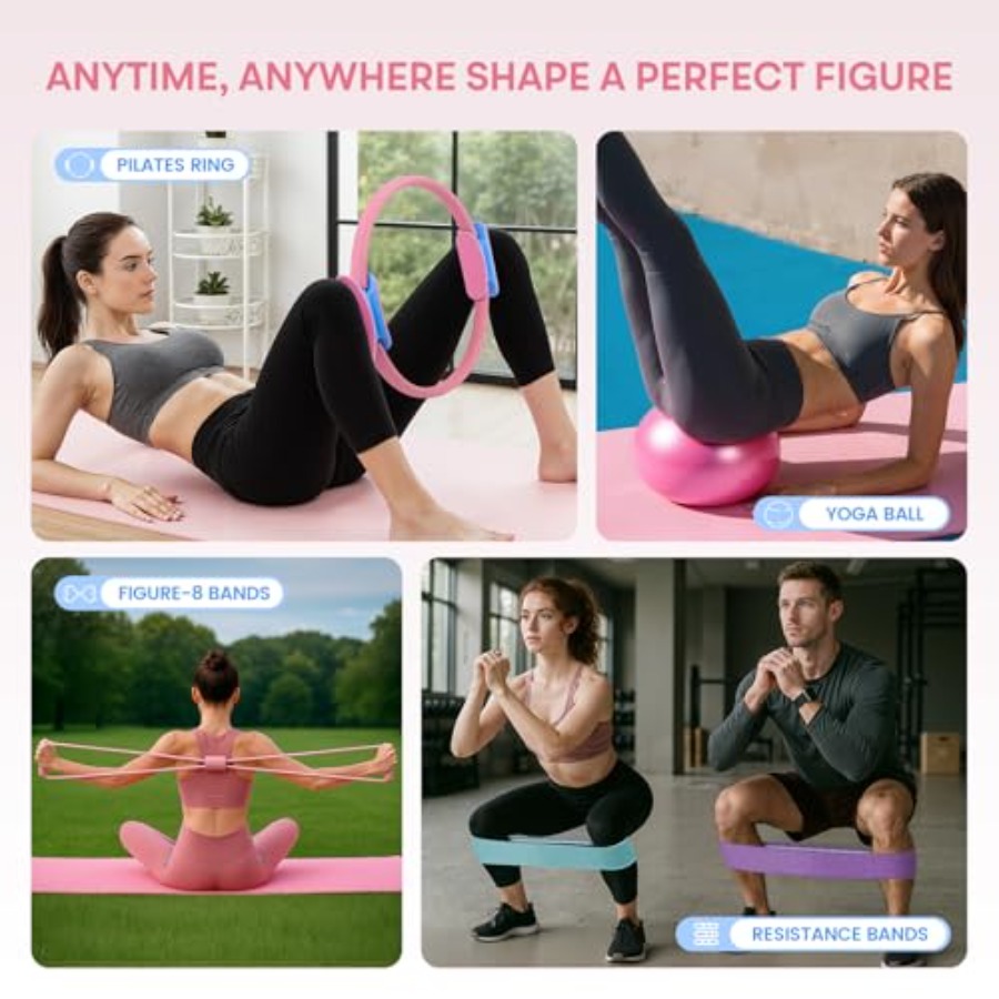 Pilates Ring Equipment Kit at  – Pilates Yoga Workout At Home recenzja i cena