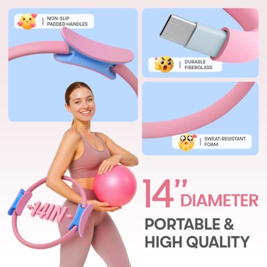 Pilates Ring Equipment Kit at  – Pilates Yoga Workout At Home recenzja i cena