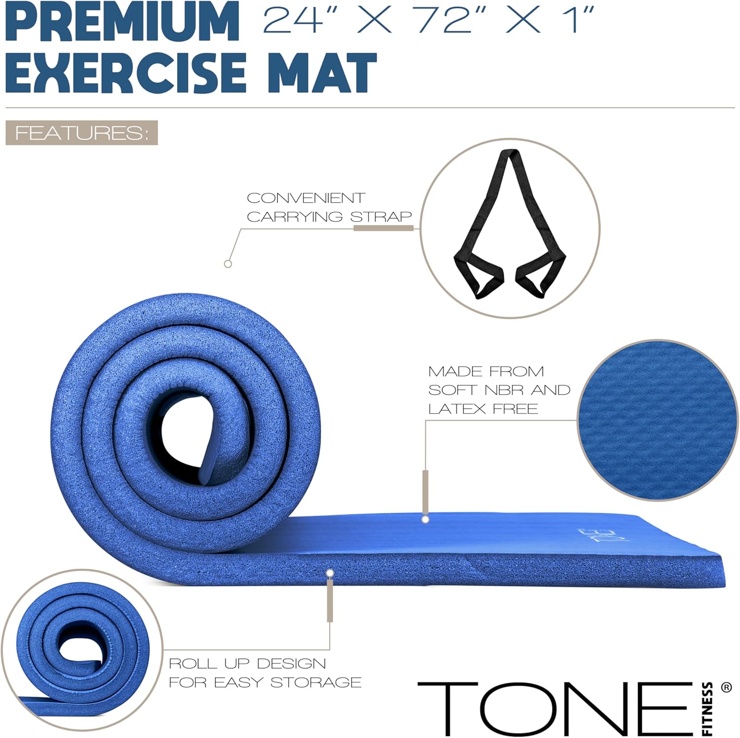 1-Inch Thick Yoga Mat, High-De – Home Pilates Yoga recenzja i cena